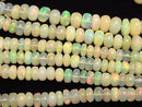 High Quality Ethiopia Opal AAA + Rondelle half or 1strand beads (aprx.17inch / 41 cm)