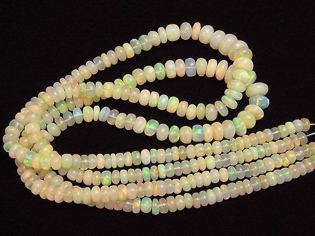 High Quality Ethiopia Opal AAA + Roundel half or 1strand beads (aprx.17inch / 41 cm)