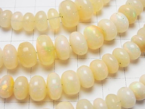 Ethiopia Precious Opal AA ++ Roundel half or 1strand beads (aprx.15 inch / 38 cm)