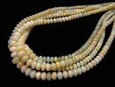Ethiopia Precious Opal AA ++ Rondelle half or 1strand beads (aprx.15 inch / 38 cm)