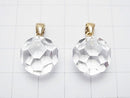 [Video] Crystal AAA+ "Buckyball" Faceted Round 14mm Pendant 14KGP 1pc