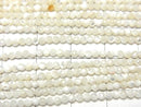 [Video]High Quality! Mother of Pearl MOP White Faceted Round 2mm 1strand beads (aprx.15inch/36cm)
