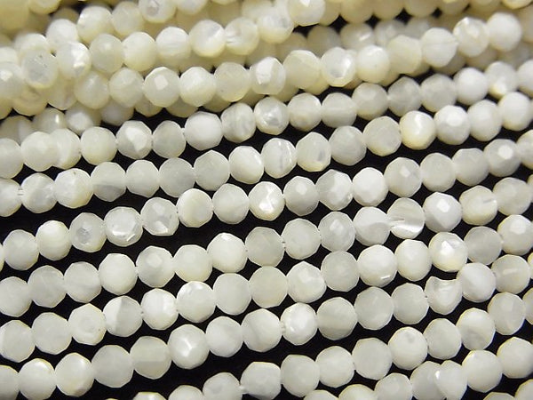 Faceted Round, Mother of Pearl (Shell Beads) Pearl & Shell Beads