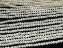 [Video] High Quality! Mother of Pearl MOP White Faceted Round 3mm 1 Strand (Approx. 35cm)