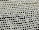 [Video] High Quality! Mother of Pearl MOP White Faceted Round 4mm 1strand beads (aprx.15inch / 37cm)