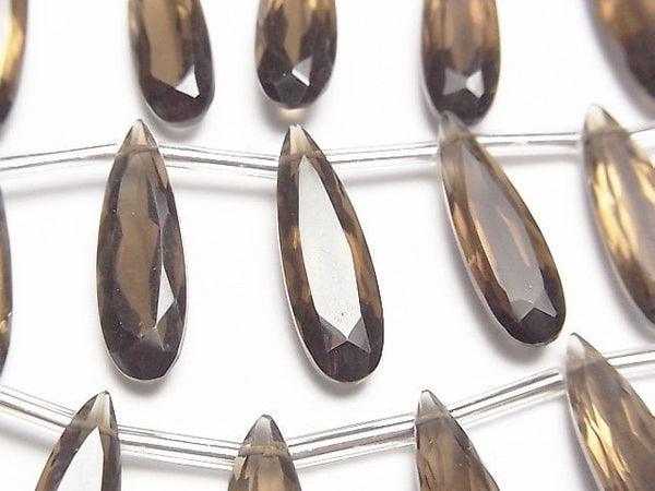 Pear Shape, Smoky Quartz Gemstone Beads