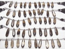 [Video] High Quality Smoky Quartz AAA Pear shape Faceted 20x6mm half or 1strand (8pcs)