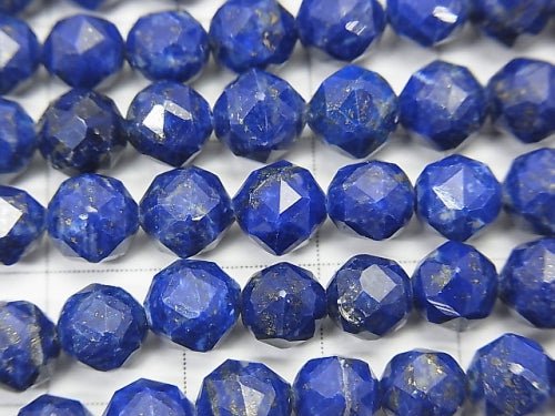 [Video] High Quality! Lapislazuli AA+ Star Faceted Round 6mm half or 1strand beads (aprx.15inch / 37cm)