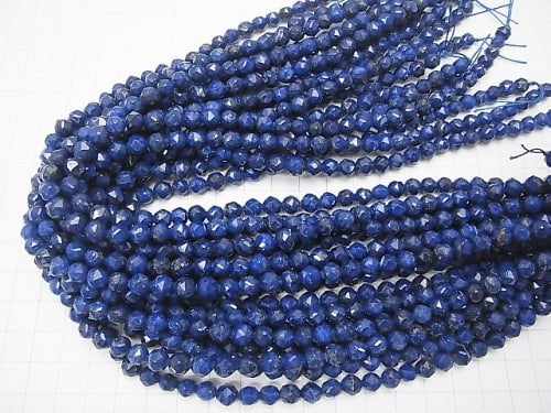 [Video] High Quality! Lapislazuli AA+ Star Faceted Round 6mm half or 1strand beads (aprx.15inch / 37cm)