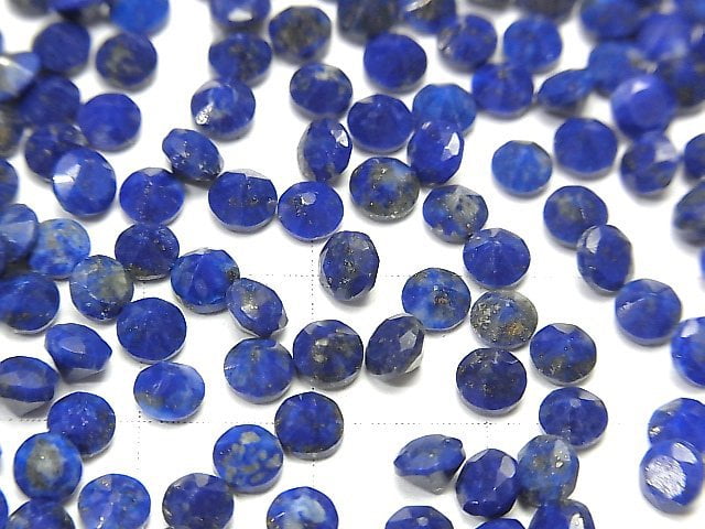 [Video]Lapislazuli AA++ Loose stone Round Faceted 4x4mm 10pcs