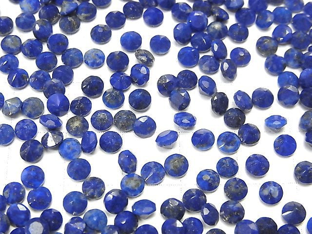 [Video]Lapislazuli AA++ Loose stone Round Faceted 4x4mm 10pcs