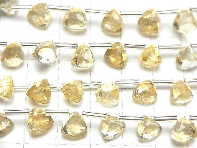 [Video]High Quality Citrine AAA- 3D Triangle Cut 8x8x8mm half or 1strand (8pcs)