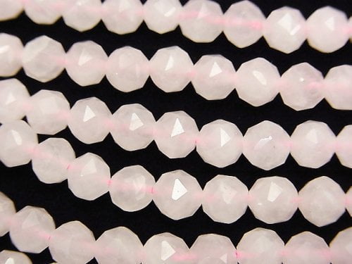 Faceted Round, Rose Quartz Gemstone Beads