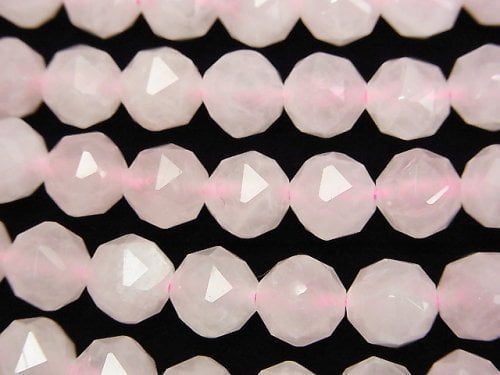 Faceted Round, Rose Quartz Gemstone Beads