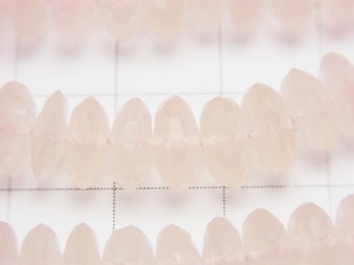 High Quality Rose Quartz AAA Faceted Button Roundel  half or 1strand beads (aprx.15inch/38cm)