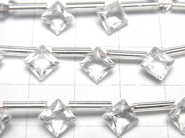 [Video]High Quality Crystal AAA Diamond Princess Cut 8x8mm 1strand (8pcs)