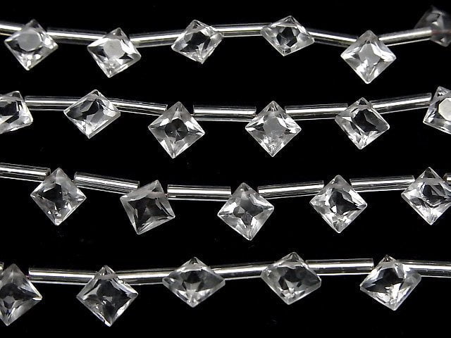 [Video]High Quality Crystal AAA Diamond Princess Cut 8x8mm 1strand (8pcs)