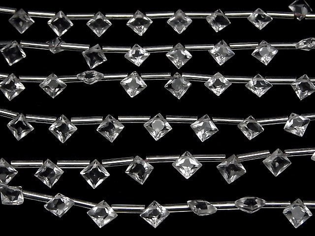 [Video]High Quality Crystal AAA Diamond Princess Cut 8x8mm 1strand (8pcs)