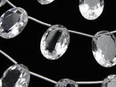Crystal Quartz, Oval Gemstone Beads