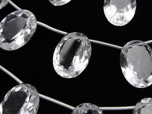 Crystal Quartz, Oval Gemstone Beads