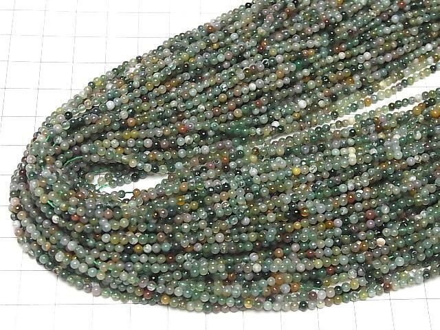 Indian Agate Round 2mm 1strand beads (aprx.15inch/38cm)