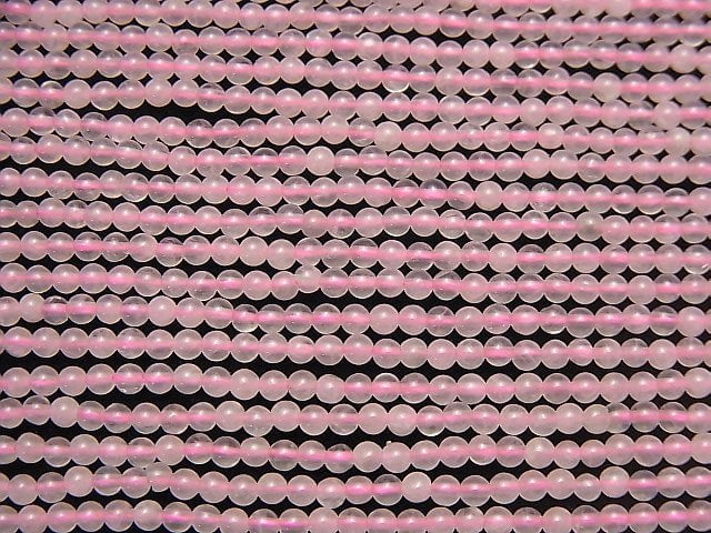 [Video] Rose Quartz Round 2mm 1strand beads (aprx.15inch / 38cm)