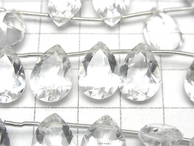 高品質水晶 AAA 梨形刻面 14x10mm 半串或 1 串珠子 (8顆)