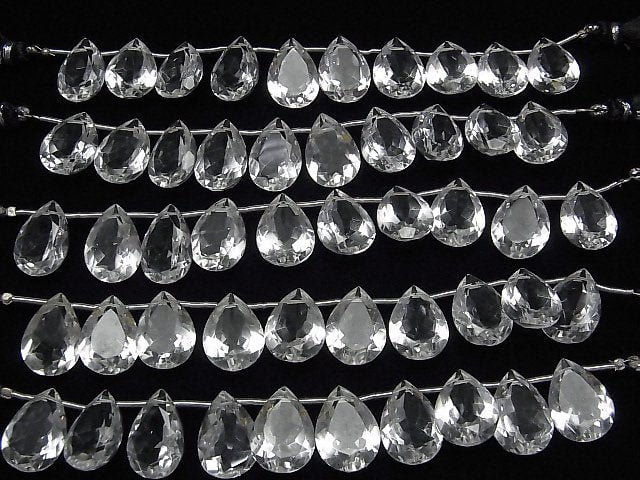 [Video] High Quality Crystal AAA Pear shape Faceted 18x13x7mm half or 1strand (8pcs ).