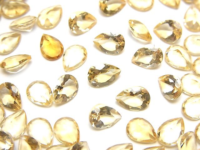 Citrine, Pear Shape Gemstone Beads