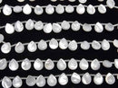 [Video] High quality white shell (Silver-lip Oyster) AAA Pear shape (Smooth) 10x8x4mm 1/4 or 1strand beads (aprx.15inch/36cm)