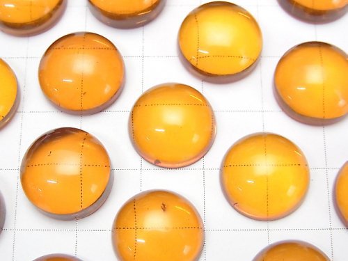 [Video] Baltic Amber Round Cabochon 14x14mm 1pc