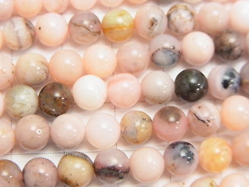 1strand $13.99! With Dendrite Pink Opal Round 6mm 1strand beads (aprx.15inch / 38cm)