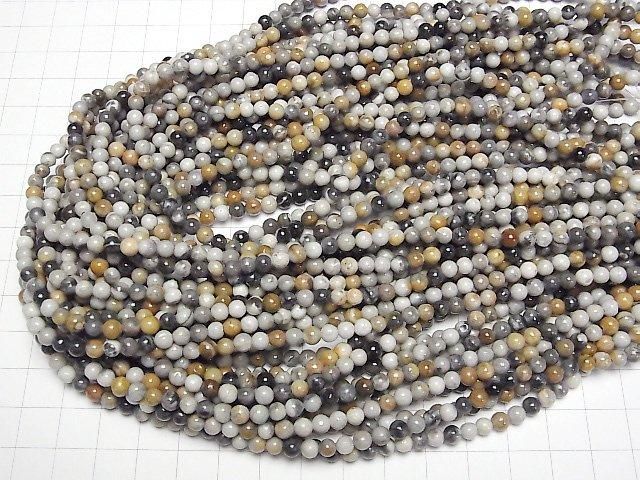 [Video] Picasso Jasper Round 4.5mm 1strand beads (aprx.15inch/36cm)