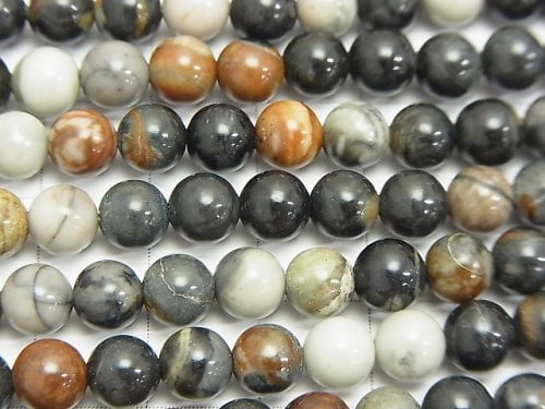 1strand $3.79! Picasso Jasper Round 6mm 1strand (aprx.15inch / 38cm)