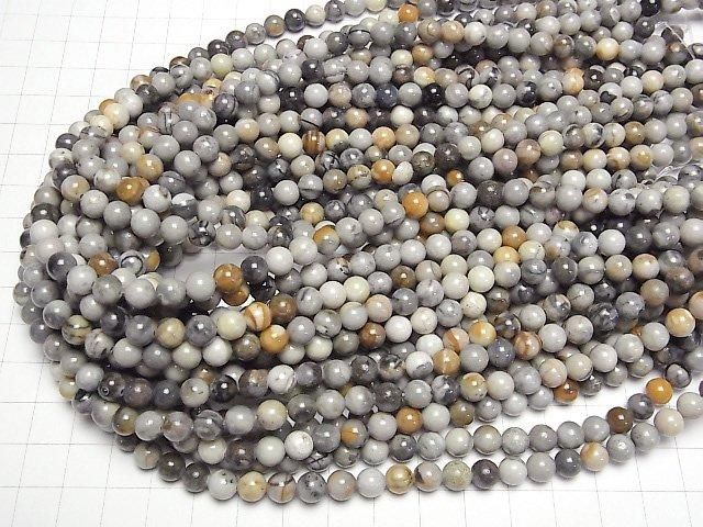 [Video] Picasso Jasper Round 6.5mm 1strand beads (aprx.15inch/36cm)