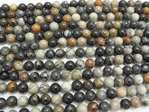 1strand $4.79! Picasso Jasper Round 8mm 1strand beads (aprx.15inch / 37cm)