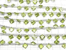 [Video] High Quality Peridot AAA-Diamond Princess Cut 8x8mm Half or 1 Strand (8pcs)