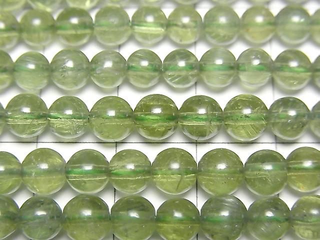 [Video] Sale! High-quality Green Apatite AA++ Round 5-6mm 1-strand beads (approx. 15 inches/37 cm)