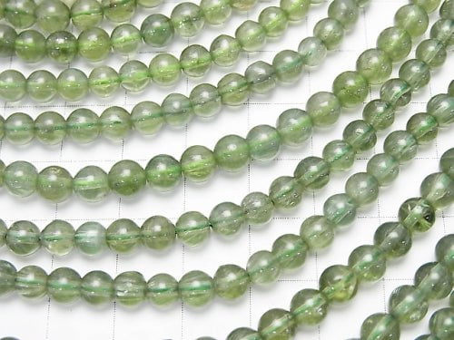 [Video] High Quality Green Apatite AA++ Round 5-6 mm 1strand beads (aprx.15inch / 37cm)