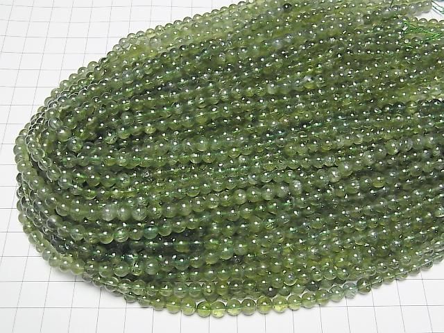 [Video] Sale! High-quality Green Apatite AA++ Round 5-6mm 1-strand beads (approx. 15 inches/37 cm)