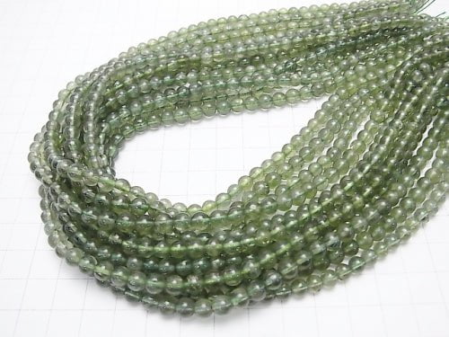 [Video] High Quality Green Apatite AA++ Round 5-6 mm 1strand beads (aprx.15inch / 37cm)