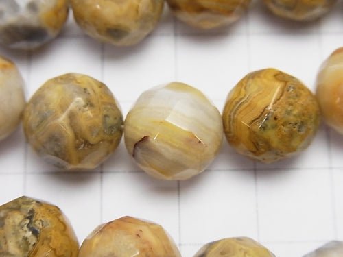 [Video] Crazy lace agate 64 Faceted Round 12 mm half or 1 strand beads (aprx.15 inch / 38 cm)