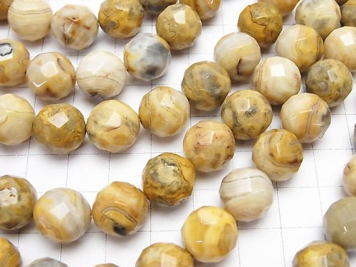 [Video] Crazy lace agate 64 Faceted Round 12 mm half or 1 strand beads (aprx.15 inch / 38 cm)