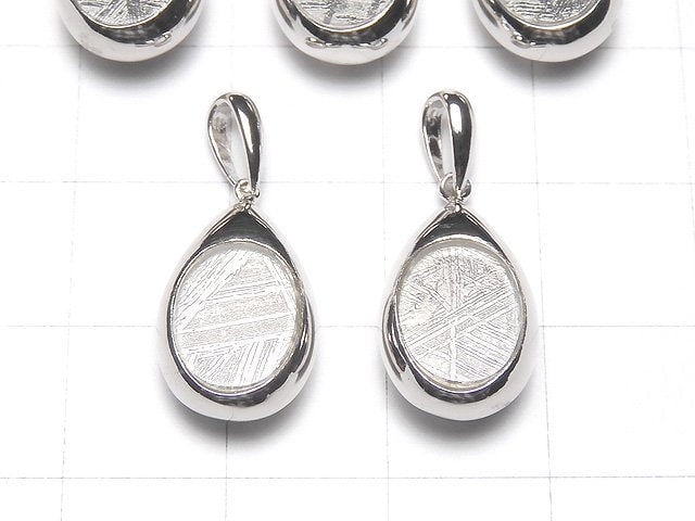 Meteorite (Muonionalusta) design Bezel Setting Pear shape Pendant 18 x 10 x 5 mm 1 pc