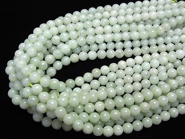 [Video] Burmese Jadeite AA++ Round 8mm half or 1strand beads (aprx.15inch/38cm)