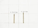 14KGF Earstuds Earrings (needle)[0.74x9.5mm][0.74x11mm] 5pairs