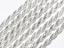Silver925 Rope Chain 2.3mm Pure Silver Finish [40cm][45cm][50cm][60cm] Necklace 1pc