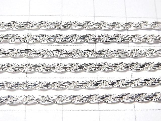 Silver925 Rope Chain 2.3mm Pure Silver Finish [40cm][45cm][50cm][60cm] Necklace 1pc