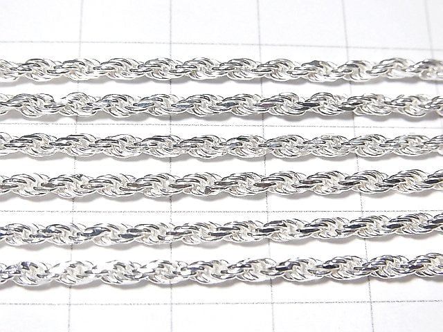 Silver925 Rope Chain 2.3mm Pure Silver Finish [40cm][45cm][50cm][60cm] Necklace 1pc