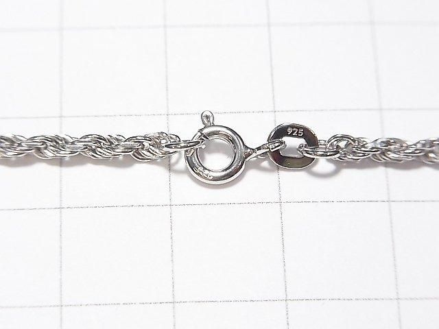 Silver 925 Rope Chain 2.3mm Rhodium Plated [40cm][45cm][50cm][60cm] Necklace 1pc